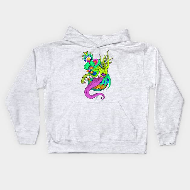 Dragon Head Kids Hoodie by mothammer